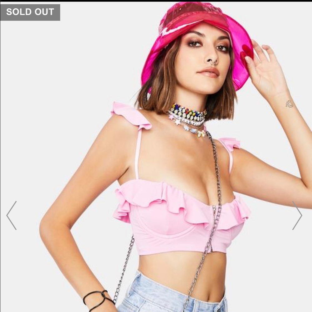 Dolls kill SMALL ruffle top